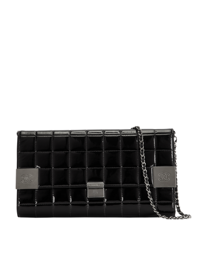 Chocolate Bar Chain Clutch, front view